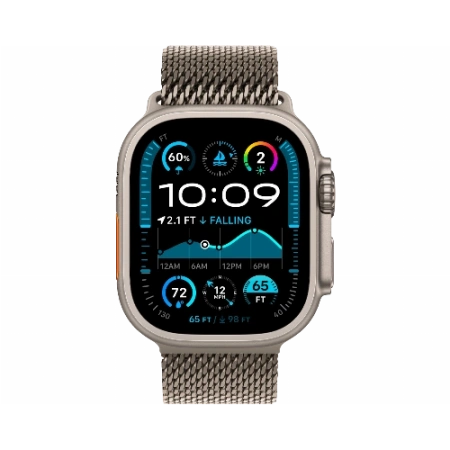 Apple Watch Series Ultra 2 49mm Natural Titanium Case with Titanium Milanese Loop S